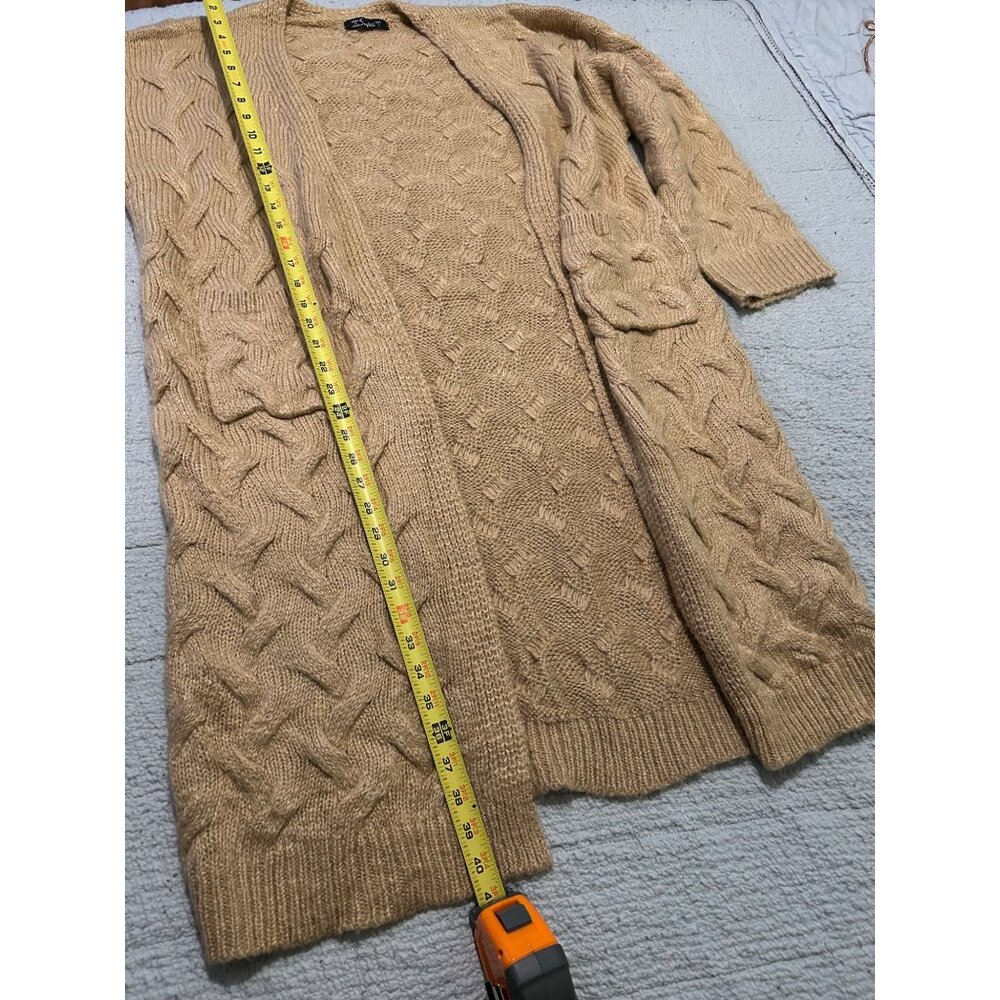 Simplee Apparel Women’s Long Sleeve Chunky Knit Cozy Sweater Tan Medium - Picture 12 of 14